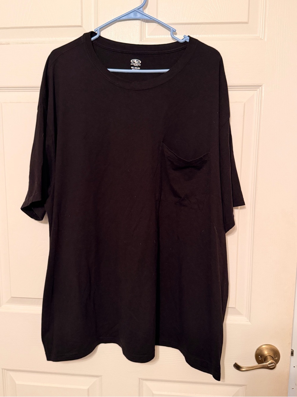 Athletic Works Men's Big & Tall Pocket T-Shirt Black 4XL